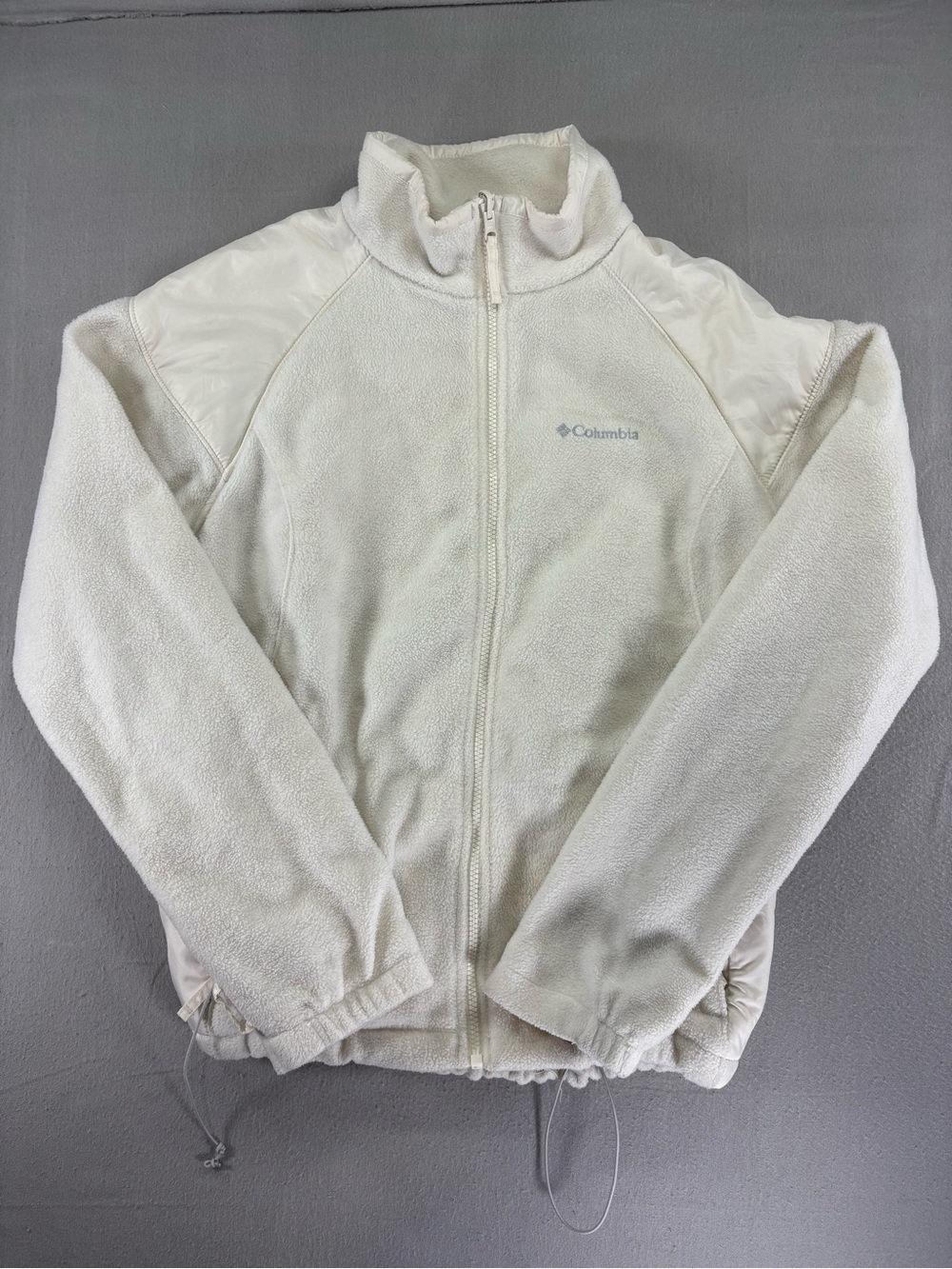 Columbia Women’s XL Cream White Interchange Fleece Jacket Full Zip Outdoor